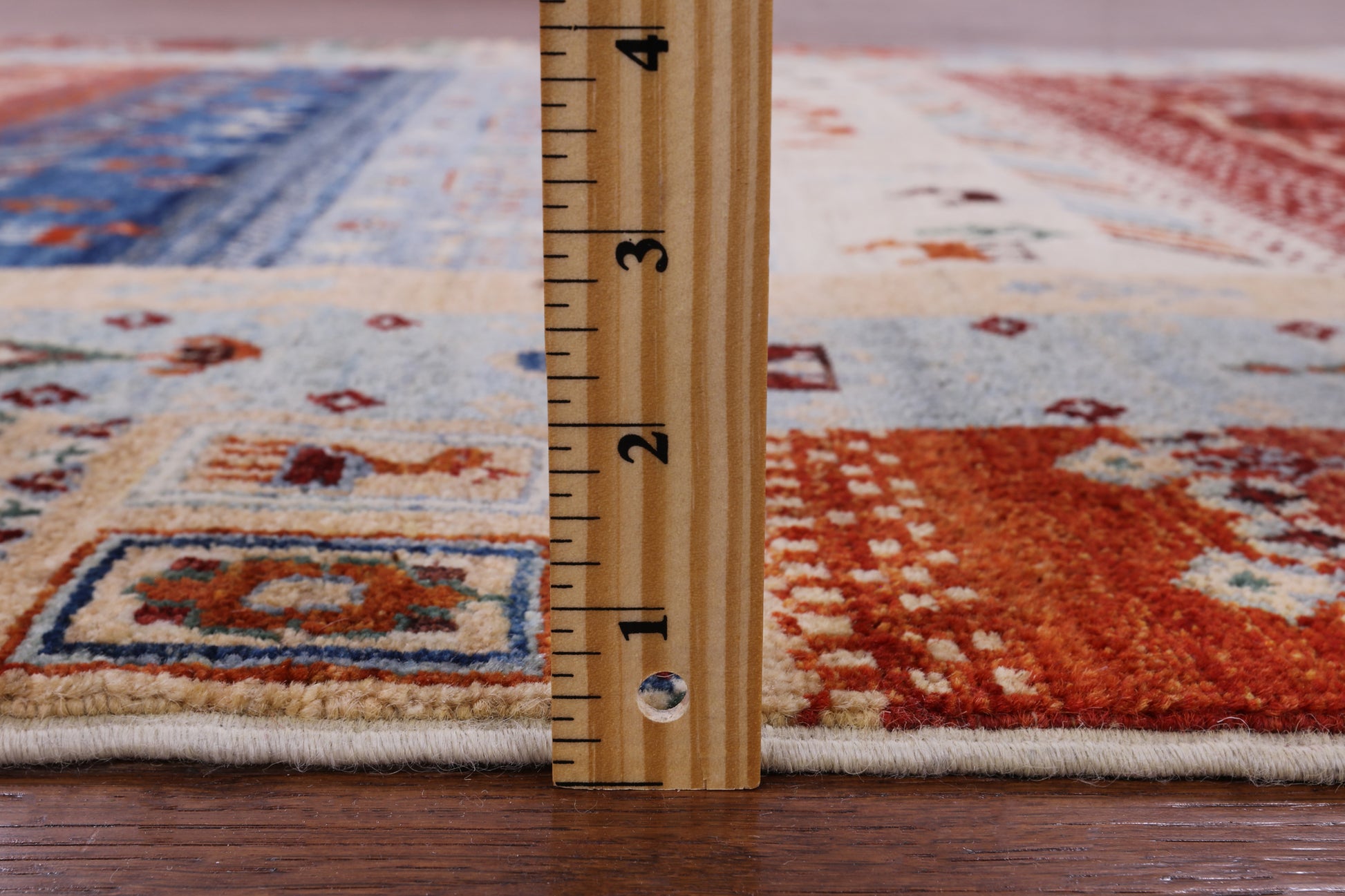 Tribal Gabbeh Handmade Wool Rug - 4' 10" X 6' 7" - Golden Nile
