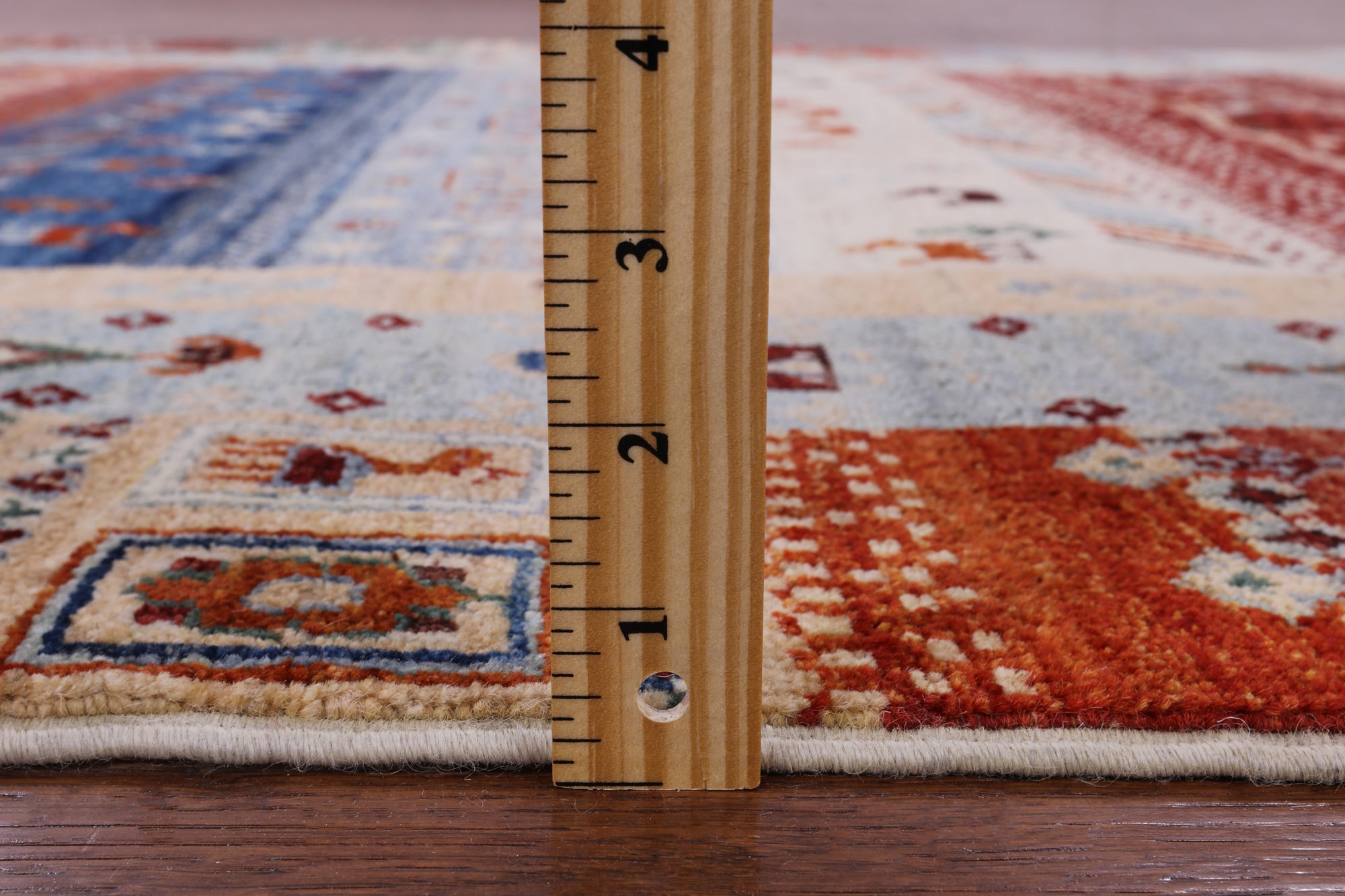 Tribal Gabbeh Handmade Wool Rug - 4' 10" X 6' 7" - Golden Nile