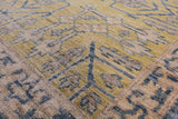 Blue William Morris Handmade Wool Rug - 5' 0" X 9' 10" - Golden Nile