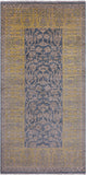 Blue William Morris Handmade Wool Rug - 5' 0" X 9' 10" - Golden Nile