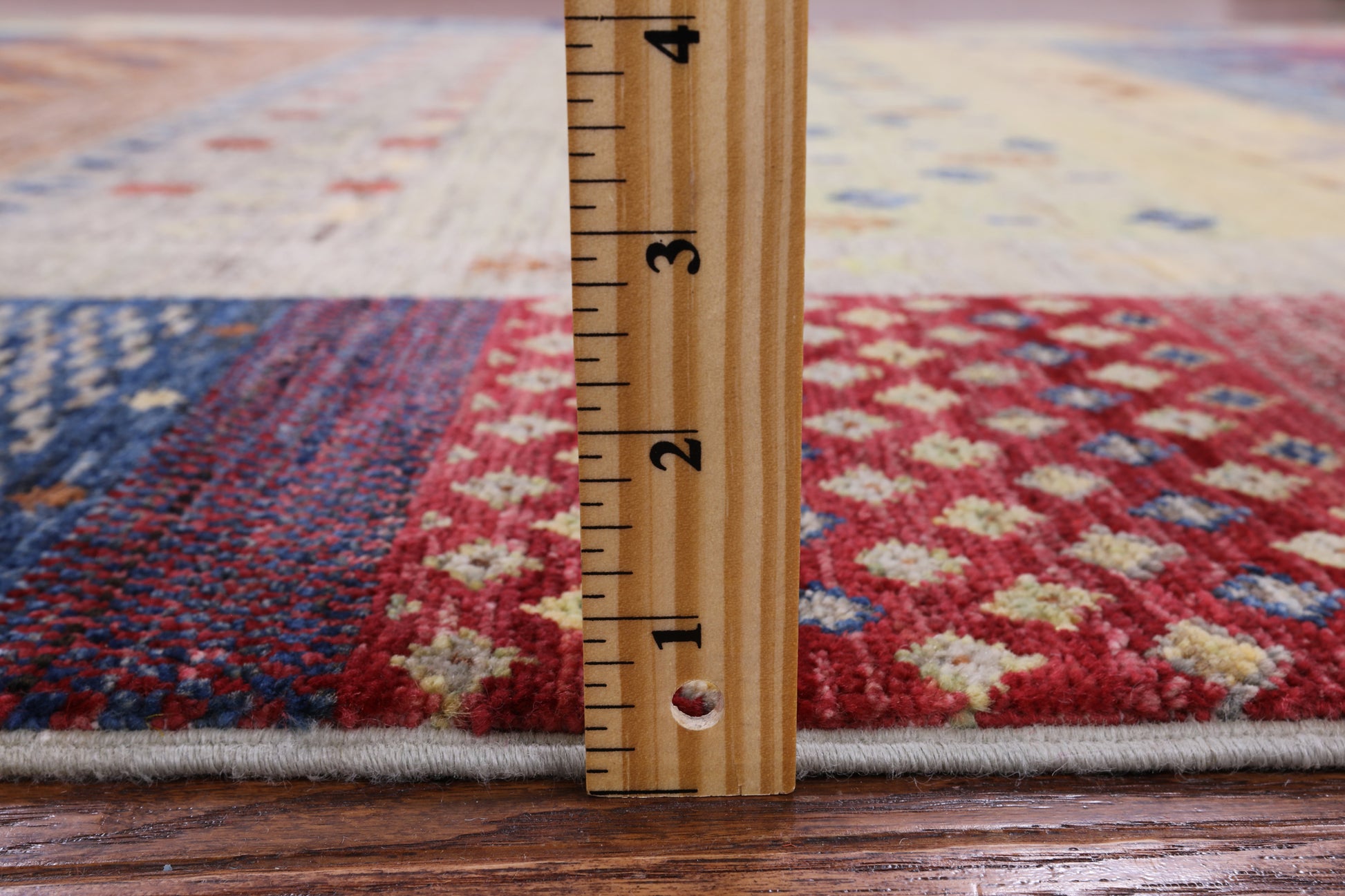Tribal Gabbeh Handmade Wool Rug - 6' 10" X 9' 8" - Golden Nile
