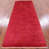 Full Pile Overdyed Hand Knotted Wool Runner Rug - 4' 2" X 10' 4" - Golden Nile