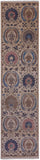 Ivory William Morris Hand Knotted Wool Runner Rug - 2' 7" X 10' 7" - Golden Nile