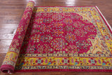 Pink William Morris Hand Knotted Wool Rug - 5' 3" X 9' 8" - Golden Nile