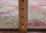 Geometric Persian Mamluk Hand Knotted Wool & Silk Rug - 8' 10" X 12' 0" - Golden Nile