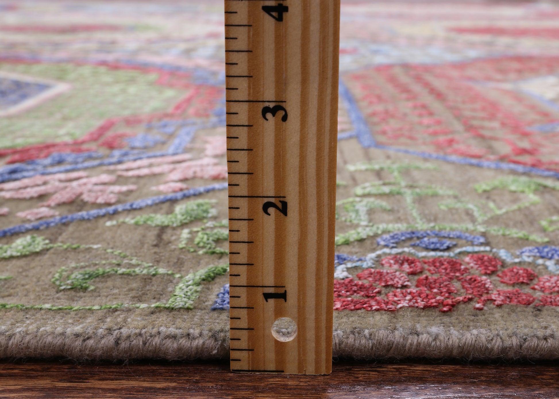 Geometric Persian Mamluk Hand Knotted Wool & Silk Rug - 8' 10" X 12' 0" - Golden Nile