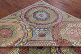 Geometric Persian Mamluk Hand Knotted Wool & Silk Rug - 8' 10" X 12' 0" - Golden Nile