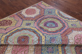 Geometric Persian Mamluk Hand Knotted Wool & Silk Rug - 8' 2" X 10' 0" - Golden Nile