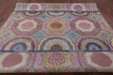 Geometric Persian Mamluk Hand Knotted Wool & Silk Rug - 8' 2" X 10' 0" - Golden Nile