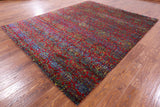 Red Persian Hand Knotted 100% Silk Rug - 7' 10" X 9' 8" - Golden Nile
