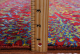 Red Persian Hand Knotted 100% Silk Rug - 7' 10" X 9' 8" - Golden Nile