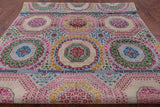 Geometric Persian Mamluk Hand Knotted Wool & Silk Rug - 8' 2" X 10' 2" - Golden Nile