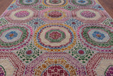 Geometric Persian Mamluk Hand Knotted Wool & Silk Rug - 8' 2" X 10' 2" - Golden Nile