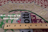 Geometric Persian Mamluk Hand Knotted Wool & Silk Rug - 8' 2" X 10' 2" - Golden Nile