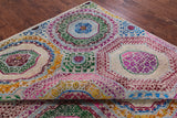 Geometric Persian Mamluk Hand Knotted Wool & Silk Rug - 8' 2" X 10' 2" - Golden Nile