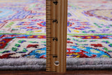 Geometric Persian Mamluk Hand Knotted Wool & Silk Rug - 8' 1" X 9' 11" - Golden Nile