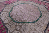 Geometric Persian Mamluk Handmade Wool & Silk Rug - 8' 1" X 10' 1" - Golden Nile