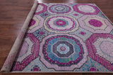 Geometric Persian Mamluk Handmade Wool & Silk Rug - 9' 0" X 12' 0" - Golden Nile