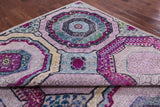 Geometric Persian Mamluk Handmade Wool & Silk Rug - 9' 0" X 12' 0" - Golden Nile