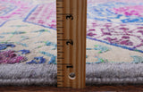 Geometric Persian Mamluk Hand Knotted Wool & Silk Rug - 9' 0" X 11' 9" - Golden Nile