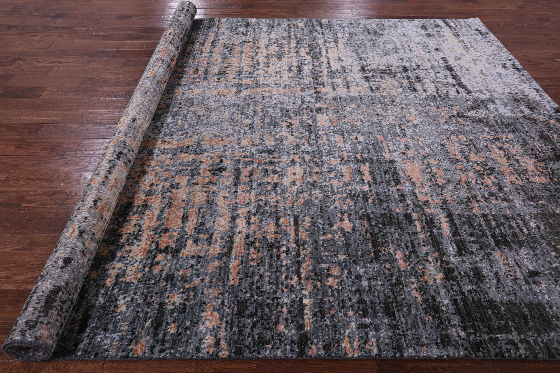 Modern Hand Knotted Wool & Silk Rug - 8' 11" X 12' 1" - Golden Nile