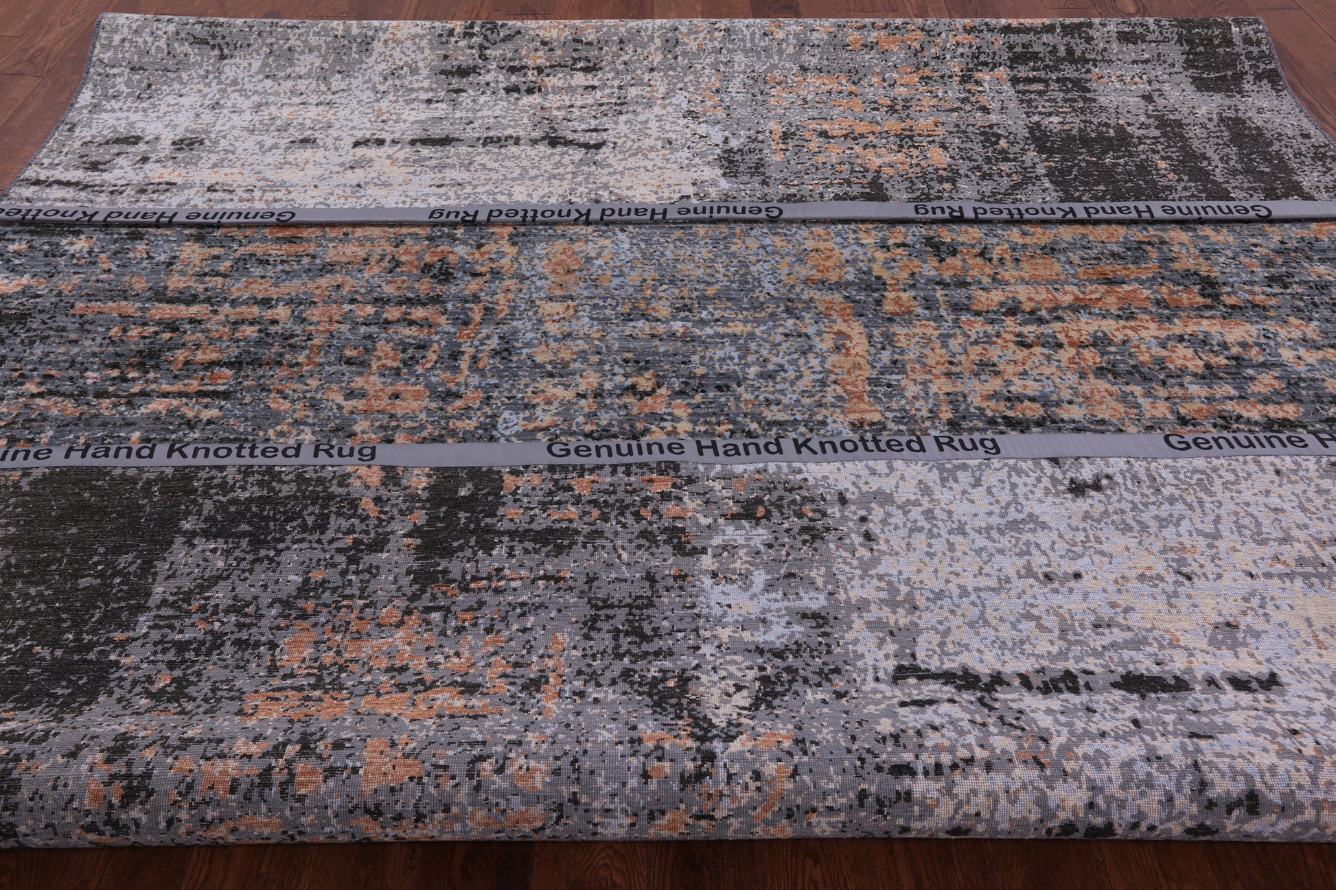 Modern Hand Knotted Wool & Silk Rug - 8' 11" X 12' 1" - Golden Nile