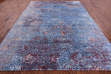 Abstract Modern Hand Knotted Wool & Silk Rug - 9' 1" X 12' 1" - Golden Nile