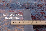 Abstract Modern Hand Knotted Wool & Silk Rug - 9' 1" X 12' 1" - Golden Nile