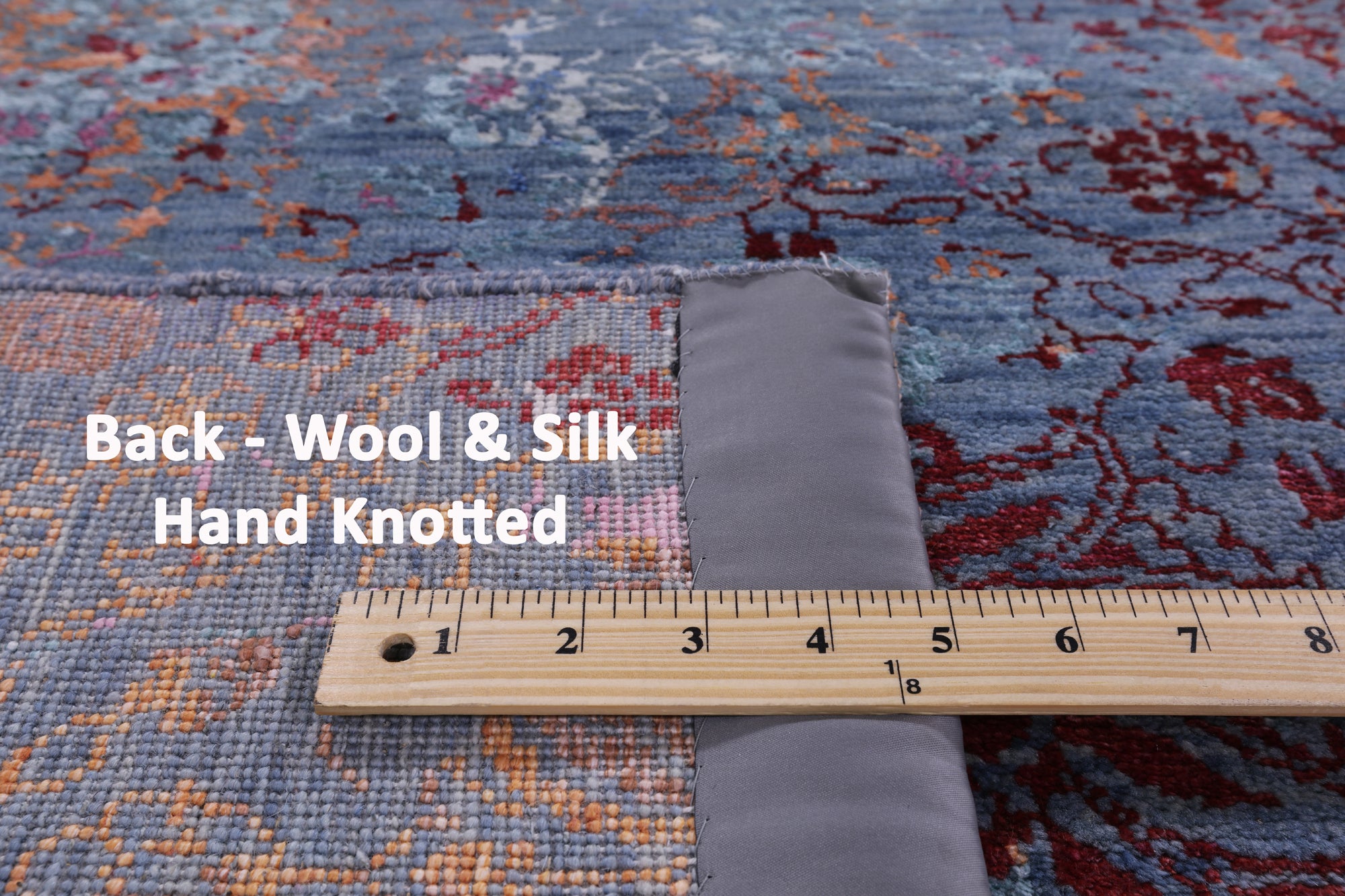 Abstract Modern Hand Knotted Wool & Silk Rug - 9' 1" X 12' 1" - Golden Nile