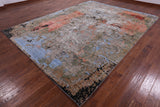 Abstract Modern Handmade Wool & Silk Rug - 9' 0" X 12' 0" - Golden Nile