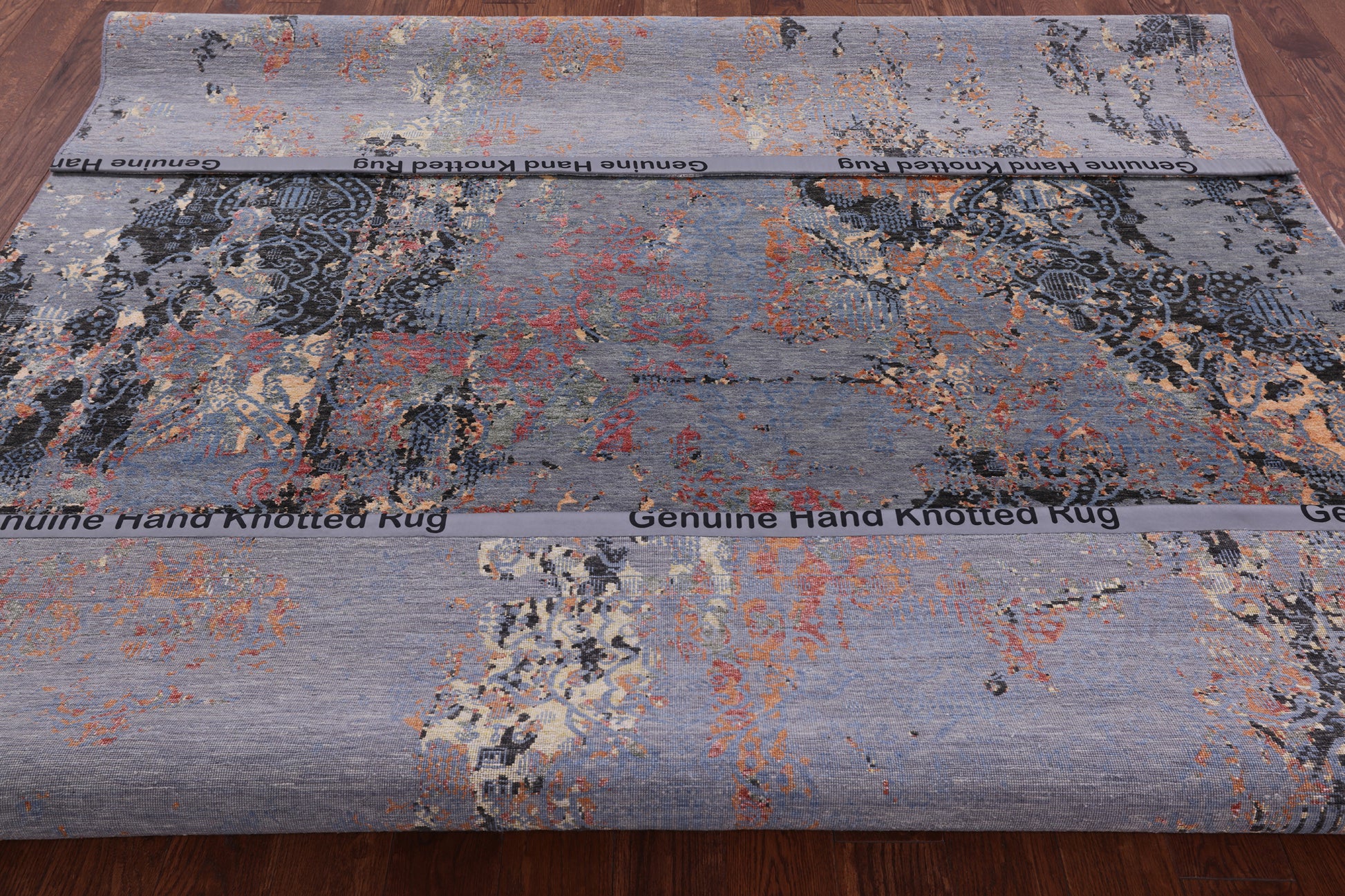 Modern Hand Knotted Wool & Silk Rug - 7' 11" X 10' 1" - Golden Nile