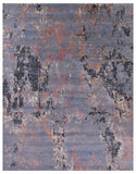 Modern Hand Knotted Wool & Silk Rug - 7' 11" X 10' 1" - Golden Nile