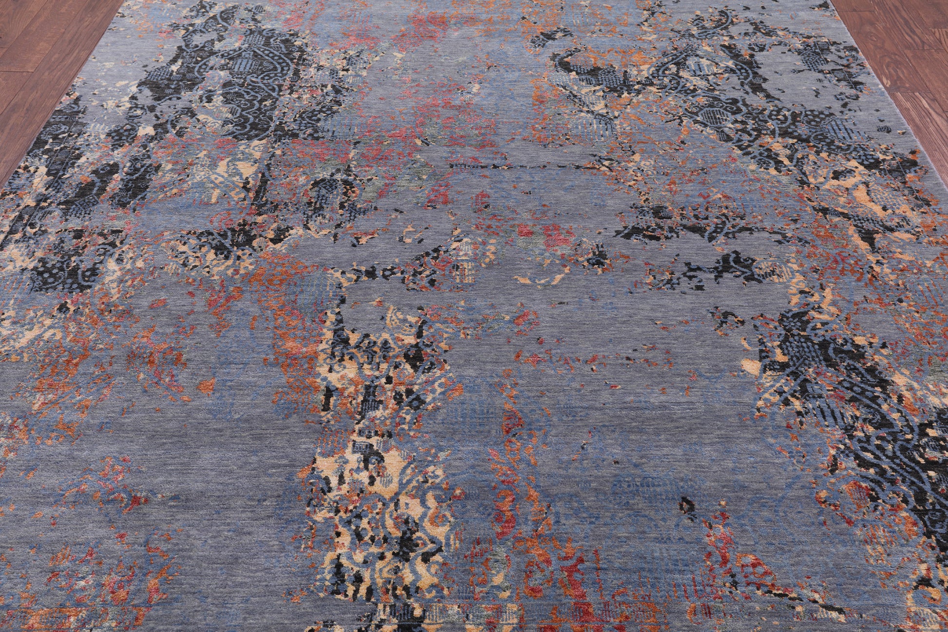 Modern Hand Knotted Wool & Silk Rug - 7' 11" X 10' 1" - Golden Nile