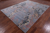 Modern Hand Knotted Wool & Silk Rug - 7' 11" X 10' 1" - Golden Nile