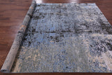 Abstract Contemporary Handmade Wool & Silk Rug - 8' 0" X 10' 0" - Golden Nile