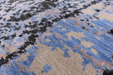 Abstract Contemporary Handmade Wool & Silk Rug - 8' 0" X 10' 0" - Golden Nile