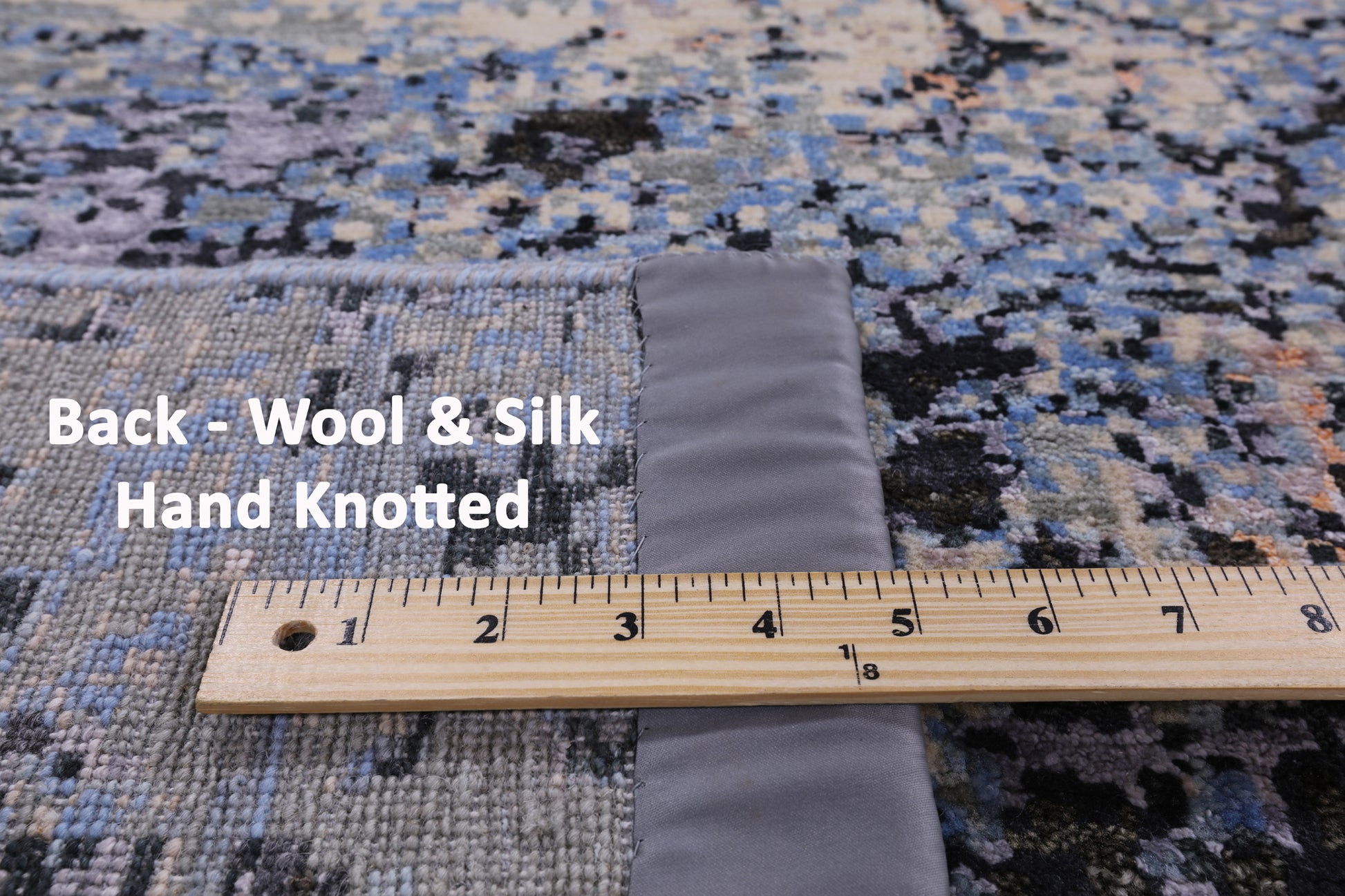Abstract Contemporary Handmade Wool & Silk Rug - 8' 0" X 10' 0" - Golden Nile