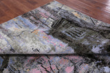 Central Park Design Modern Hand Knotted Wool & Silk Rug - 8' 0" X 10' 1" - Golden Nile