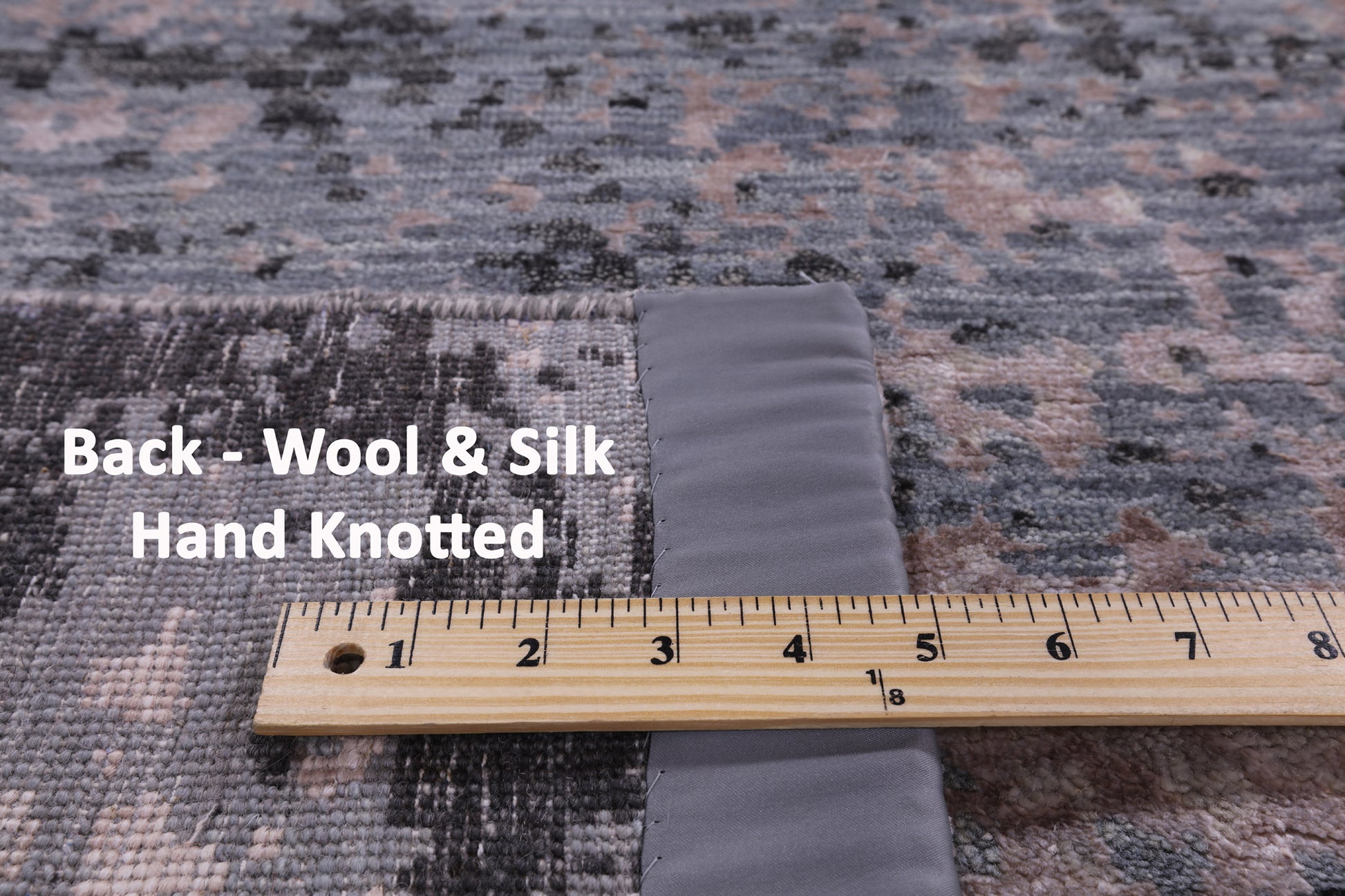 Abstract Contemporary Hand Knotted Wool & Silk Rug - 8' 0" X 10' 3" - Golden Nile