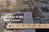 House In The Hills Design Modern Hand Knotted Wool & Silk Rug - 8' 0" X 9' 11" - Golden Nile