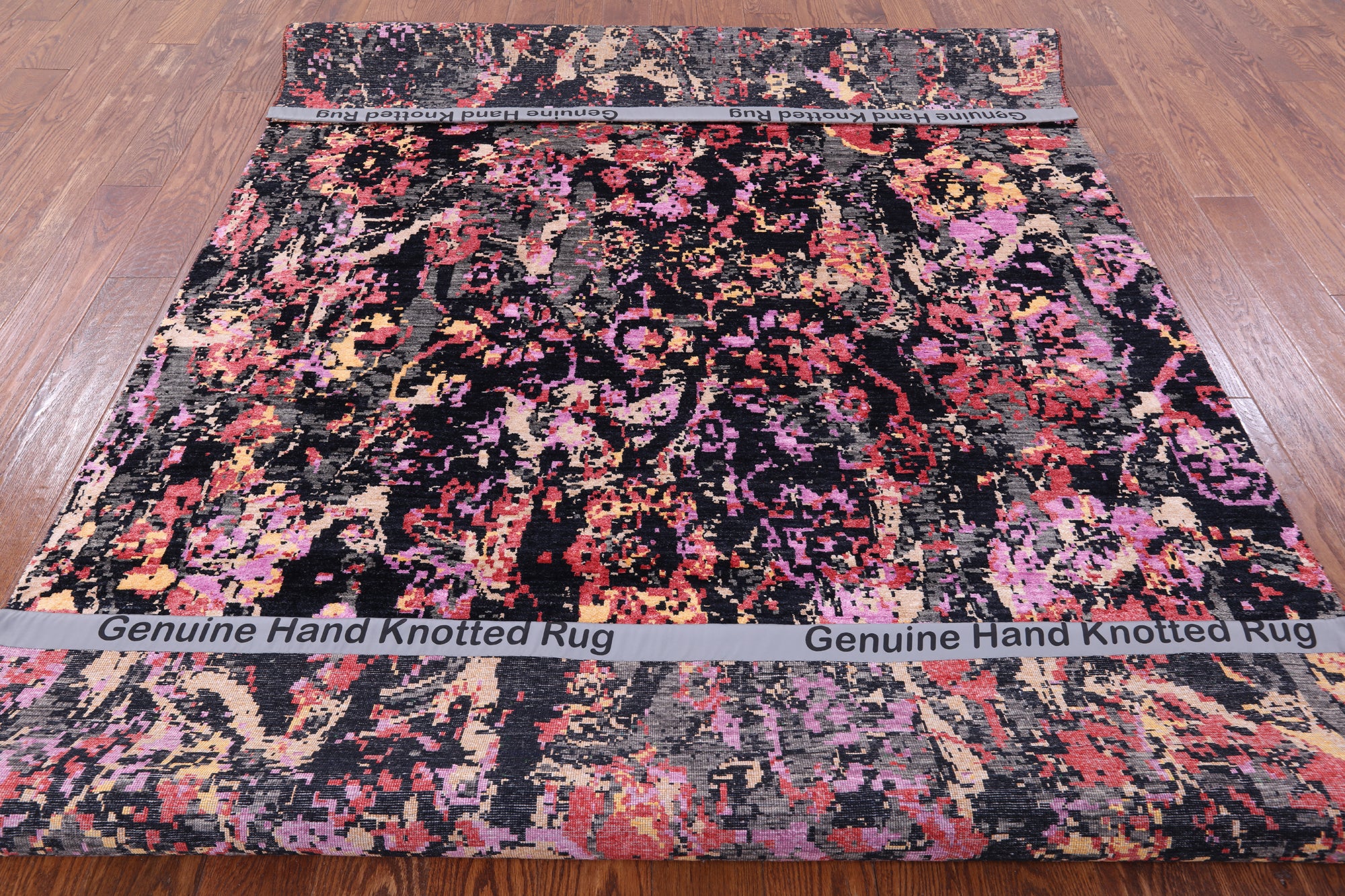 Modern Handmade Wool & Silk Rug - 6' 2" X 9' 1" - Golden Nile
