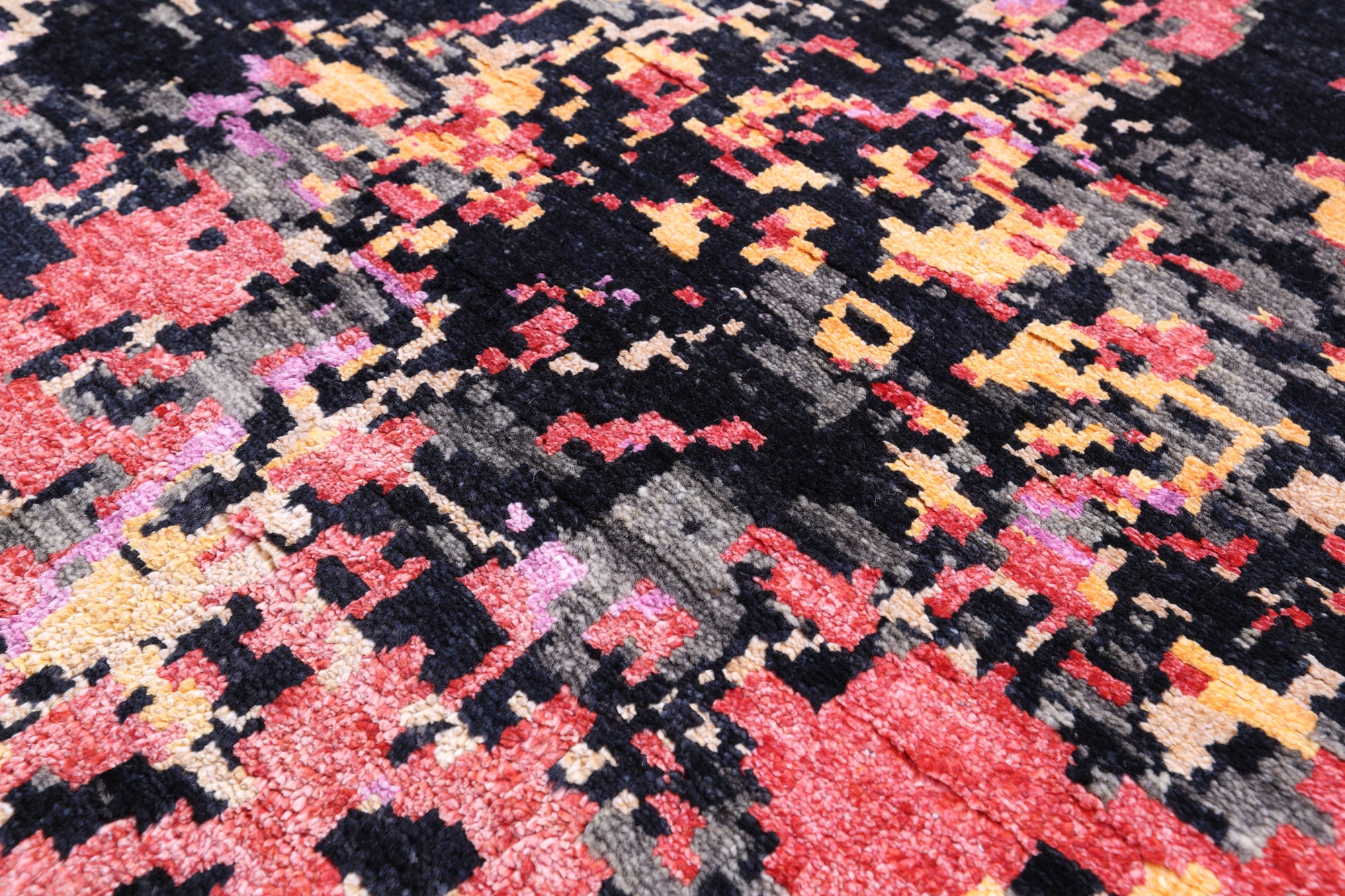Modern Handmade Wool & Silk Rug - 6' 2" X 9' 1" - Golden Nile