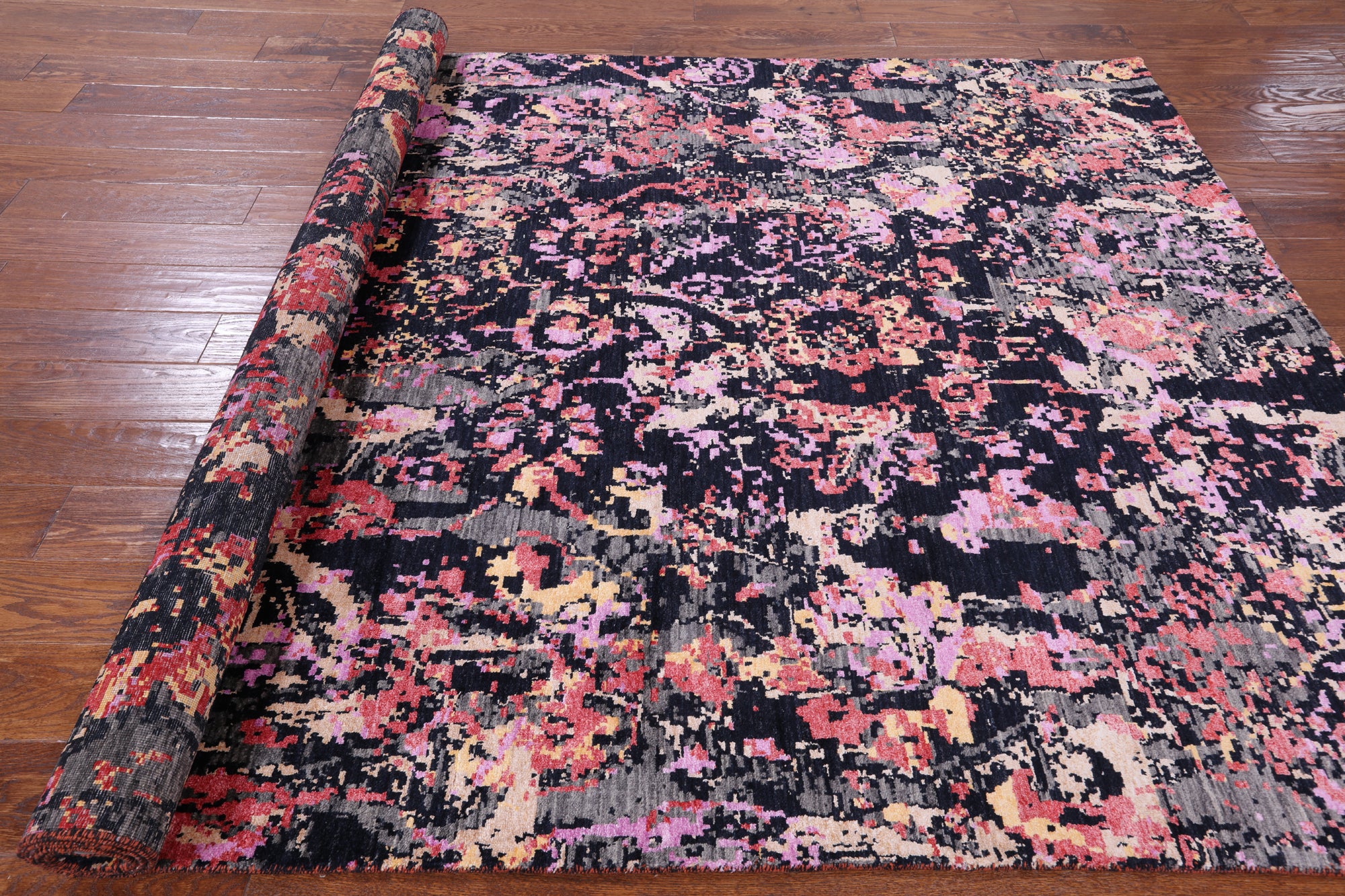 Modern Handmade Wool & Silk Rug - 6' 2" X 9' 1" - Golden Nile