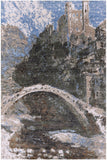 Castle View Design Modern Hand Knotted Wool & Silk Rug - 6' 0" X 9' 2" - Golden Nile