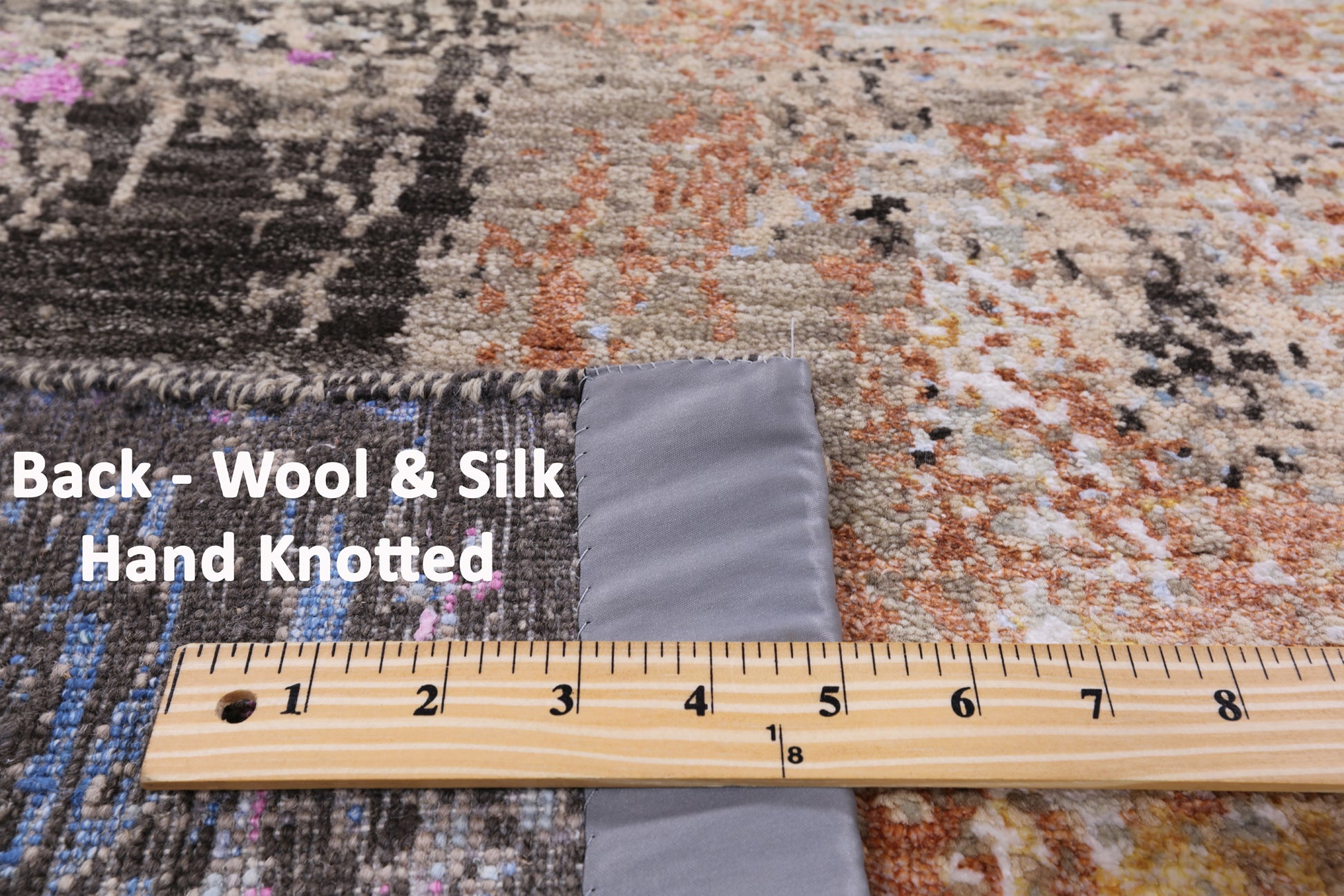 Modern Handmade Wool & Silk Rug - 5' 11" X 9' 2" - Golden Nile