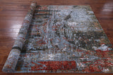 Modern Handmade Wool & Silk Rug - 6' 2" X 9' 2" - Golden Nile