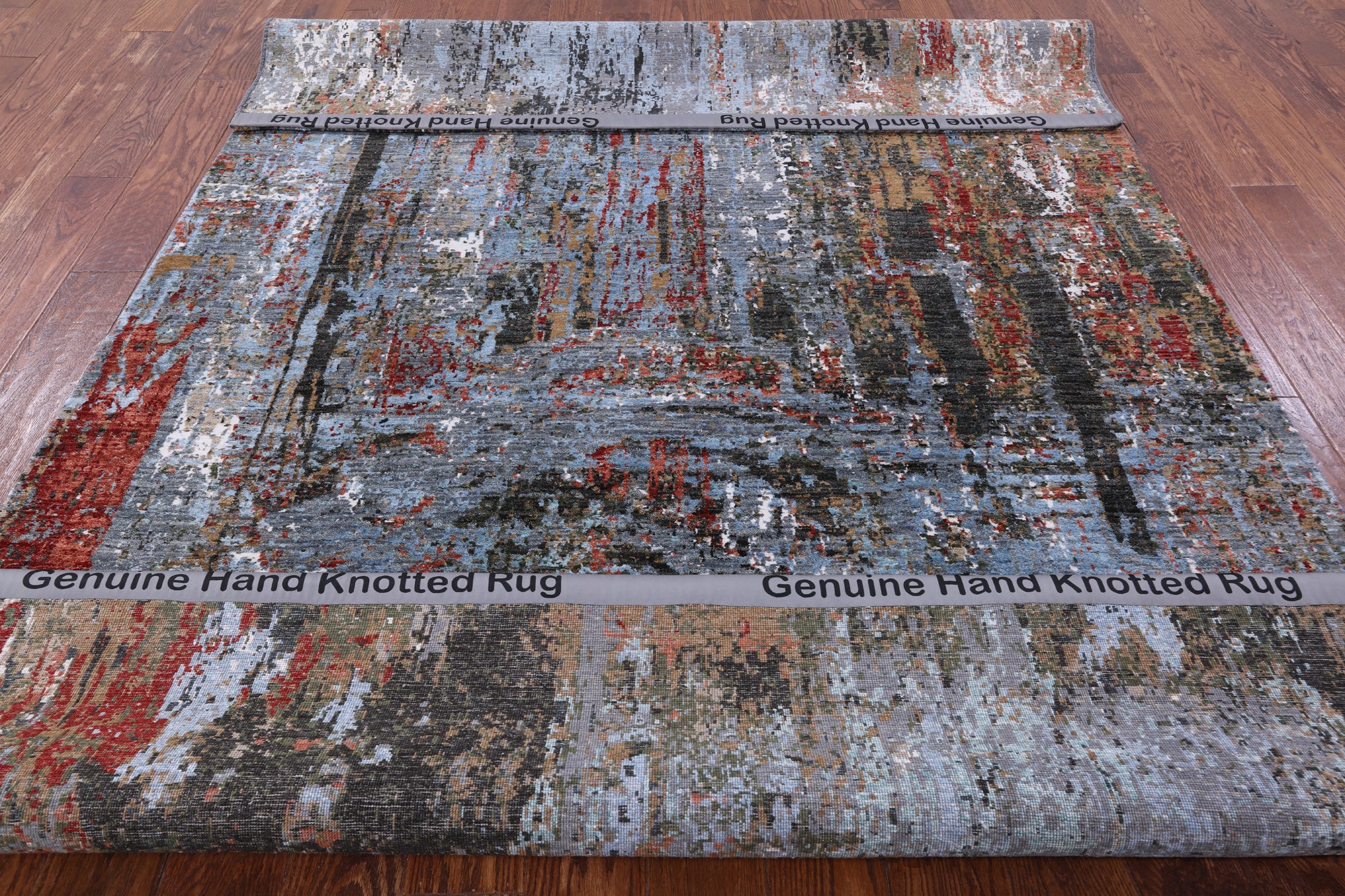 Modern Handmade Wool & Silk Rug - 6' 2" X 9' 2" - Golden Nile