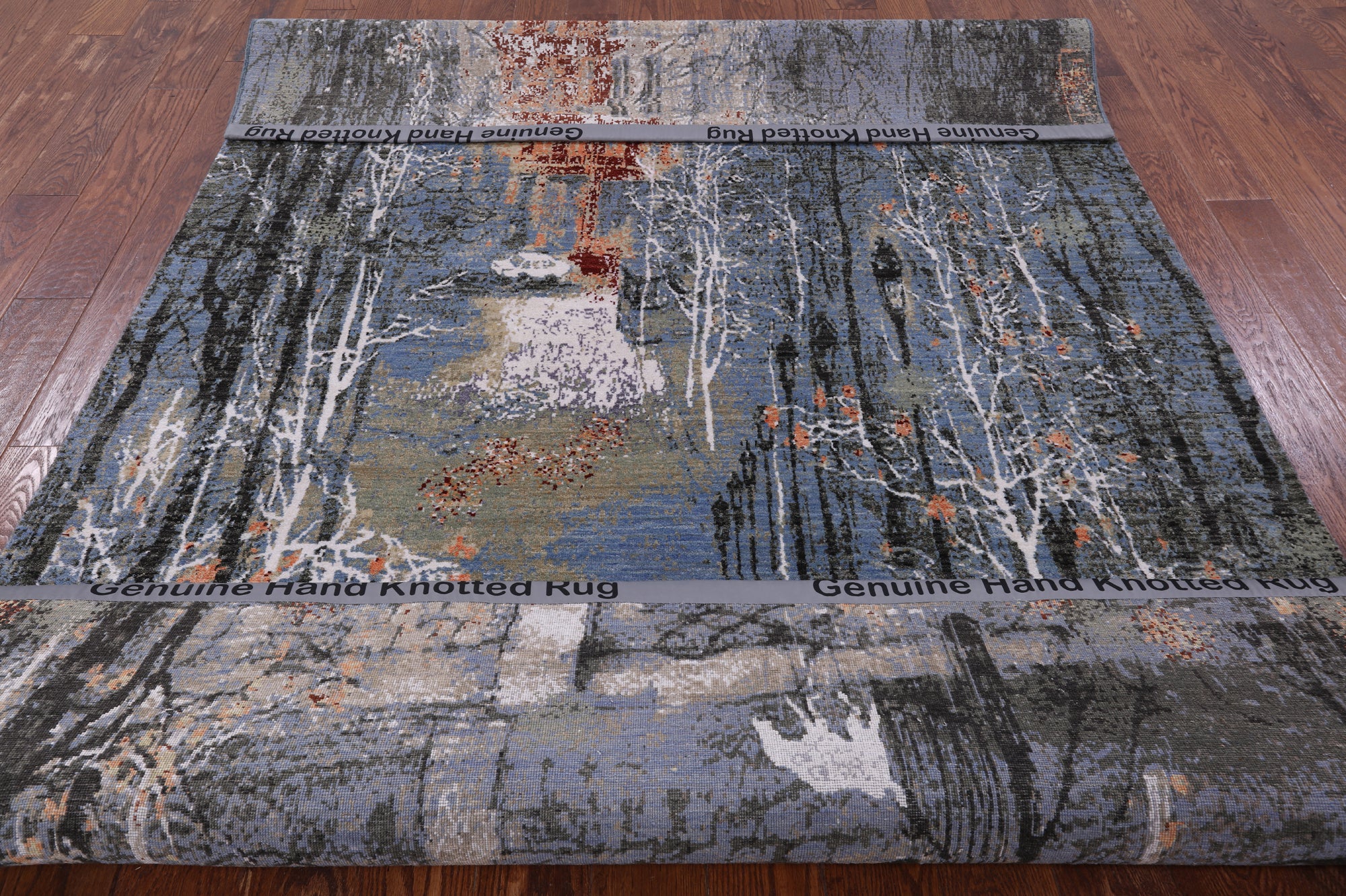 Urban Design Modern Hand Knotted Wool & Silk Rug - 6' 1" X 9' 1" - Golden Nile