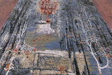 Urban Design Modern Hand Knotted Wool & Silk Rug - 6' 1" X 9' 1" - Golden Nile