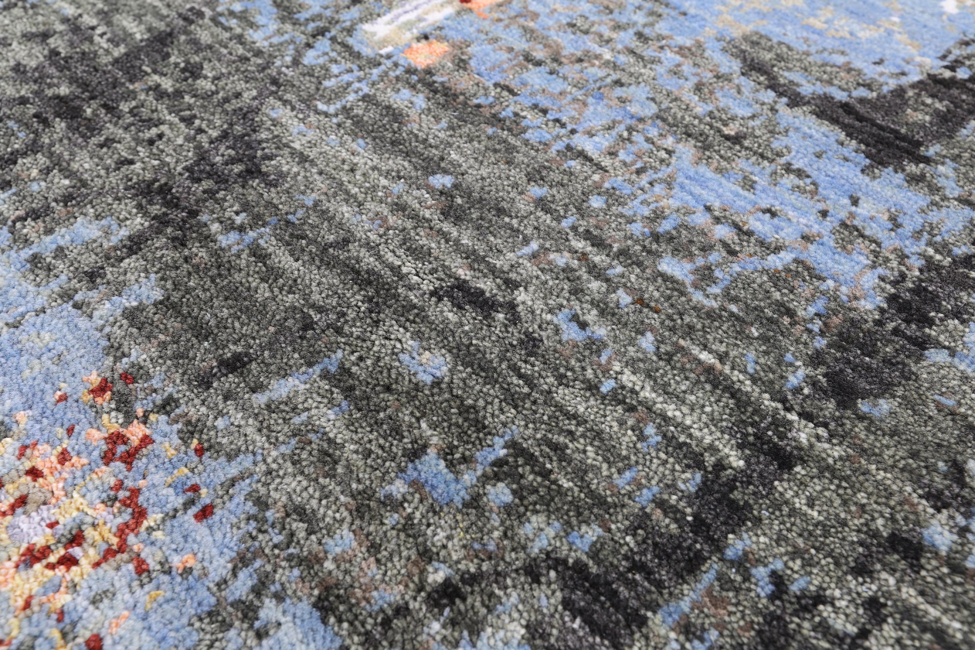 Urban Design Modern Hand Knotted Wool & Silk Rug - 6' 1" X 9' 1" - Golden Nile